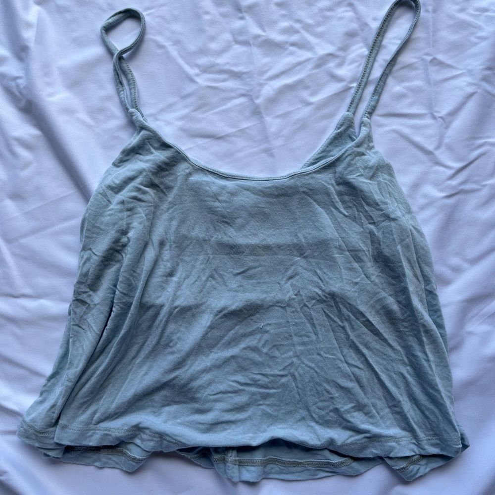 Brandy Melville baby blue flowy tank